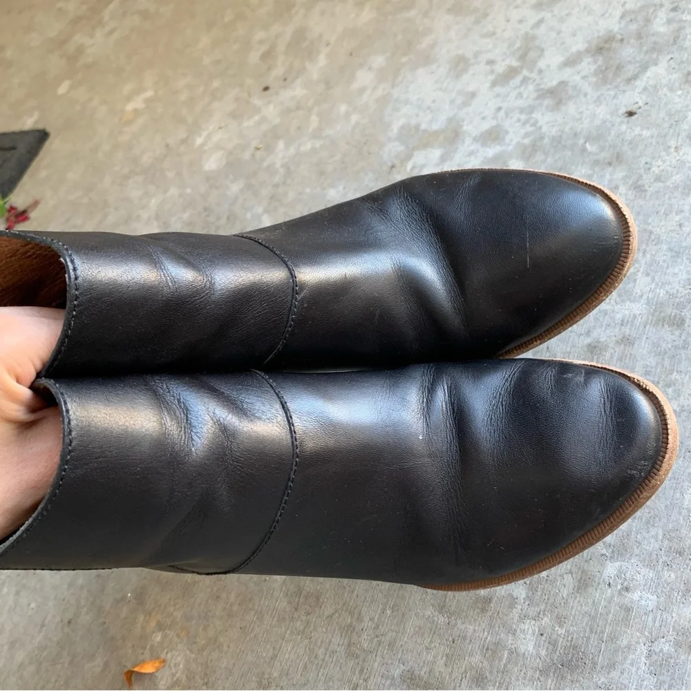 Madewell Black Leather Ankle Boots 8